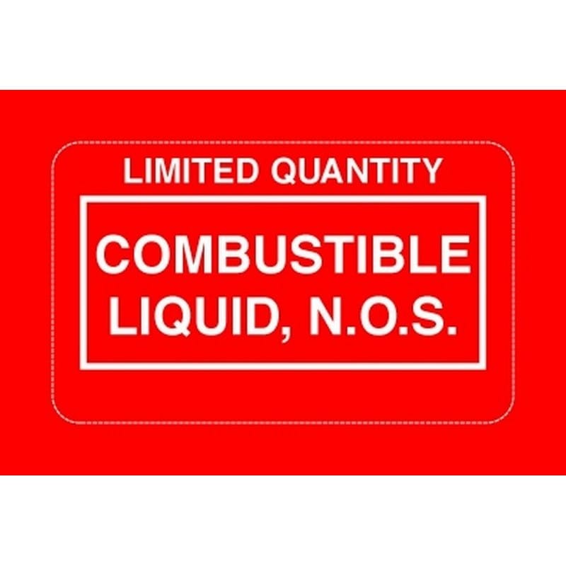 2-1/4" x 1-3/8" Combustible Liquid N.O.S. Labels (500 per Roll) - Image 2