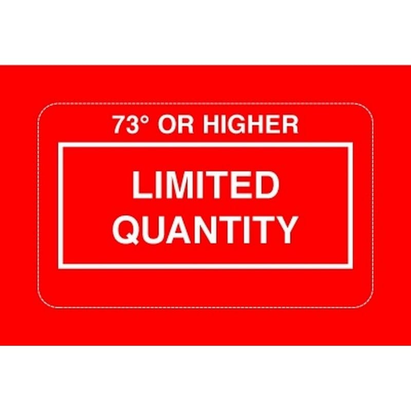 2-1/4" x 1-3/8" 73? or Higher Limited Quantity Labels (500 per Roll) - Image 2