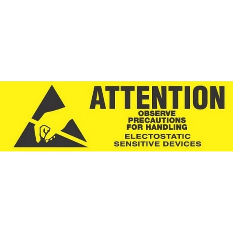 5/8" x 2" Attention Observe Precautions Labels (500 per Roll) - Image 2