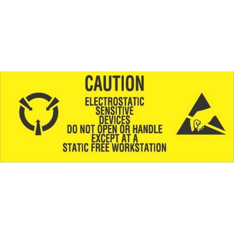 1" x 2-1/2" Caution Electrostatic Sensitive Devices Labels (500 per Roll) - Image 2