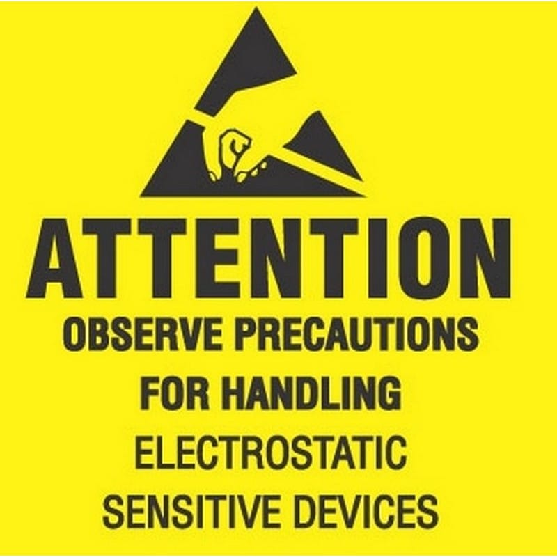 2" x 2" "Removable" Attention Observe Precaution Labels (500 per Roll) - Image 2