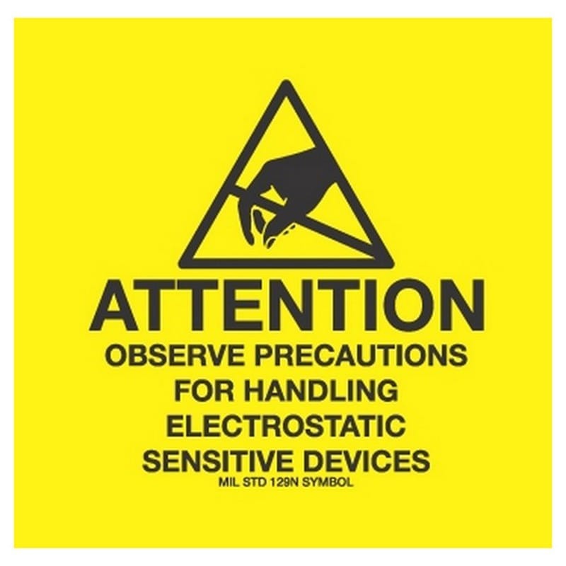 2" x 2" "Removable" Attention Observe Precaution Labels (500 per Roll) - Image 2