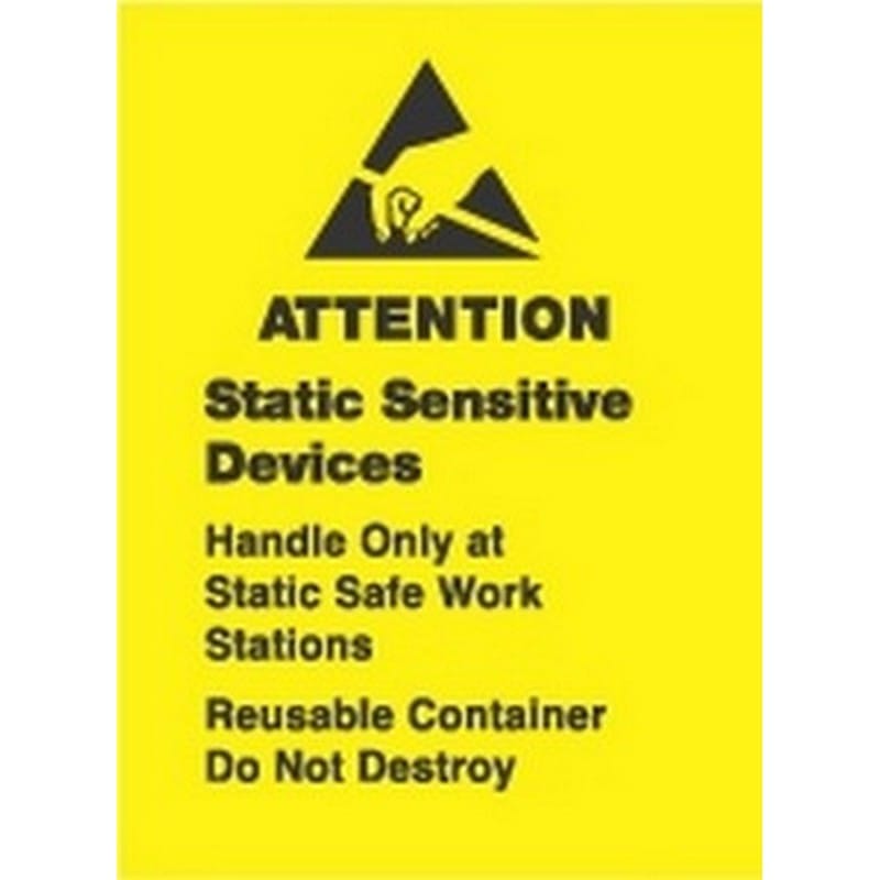 1" x 1-1/2" Attention Static Sensitive Labels (500 per Roll) - Image 2