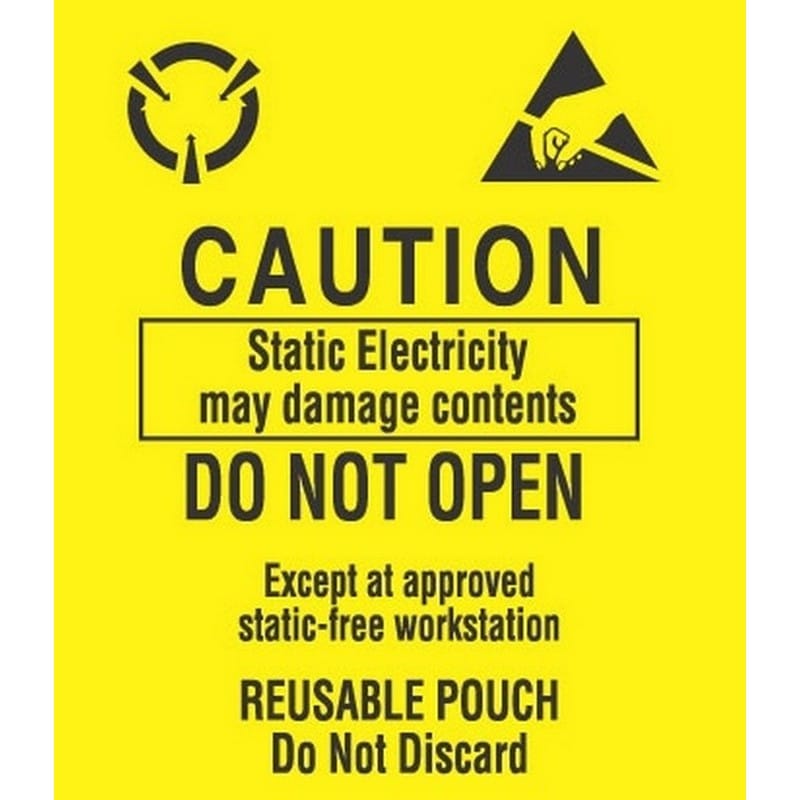 3-1/2" x 3" Caution Labels (500 per Roll) - Image 2