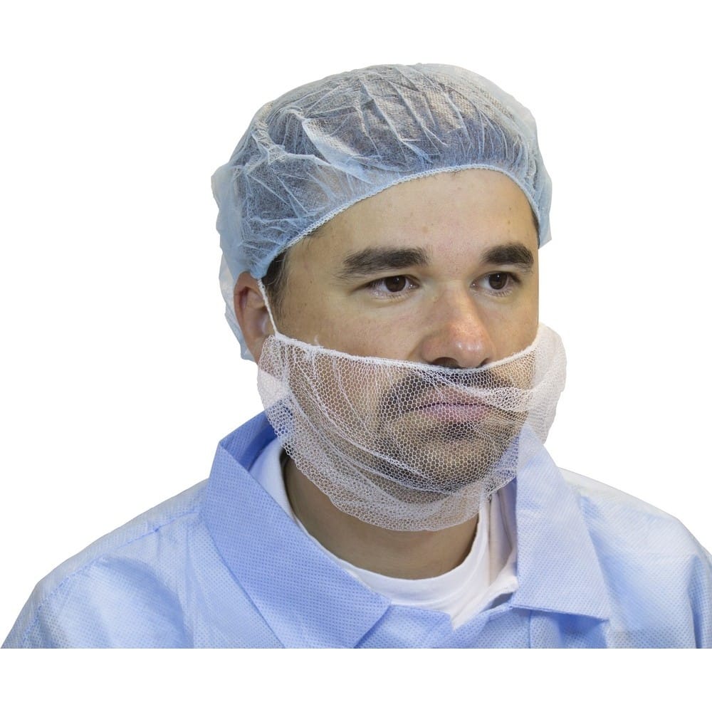 Polyester Mesh Beard Net, White (1000 Per Case) - Image 2