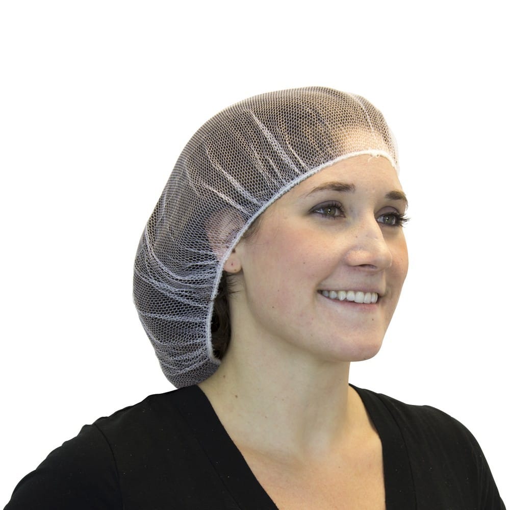 Hair Net, Heavyweight Polyester, White, 27" (1000 Per Case)
