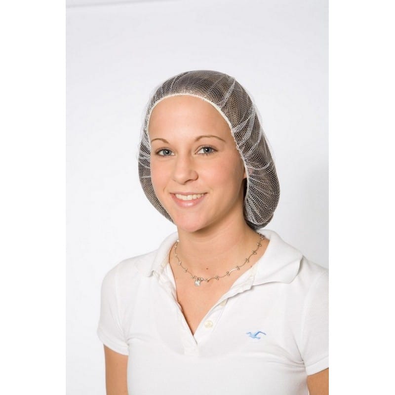 Hair Net, Heavyweight Polyester, White, 27" (1000 Per Case) - Image 3