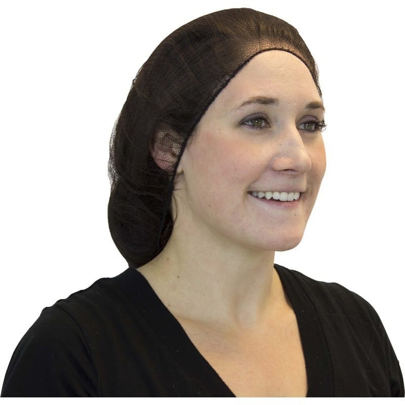 Lightweight Nylon Hairnet, Black, 28" (144 Per Box, 10 Per Case)