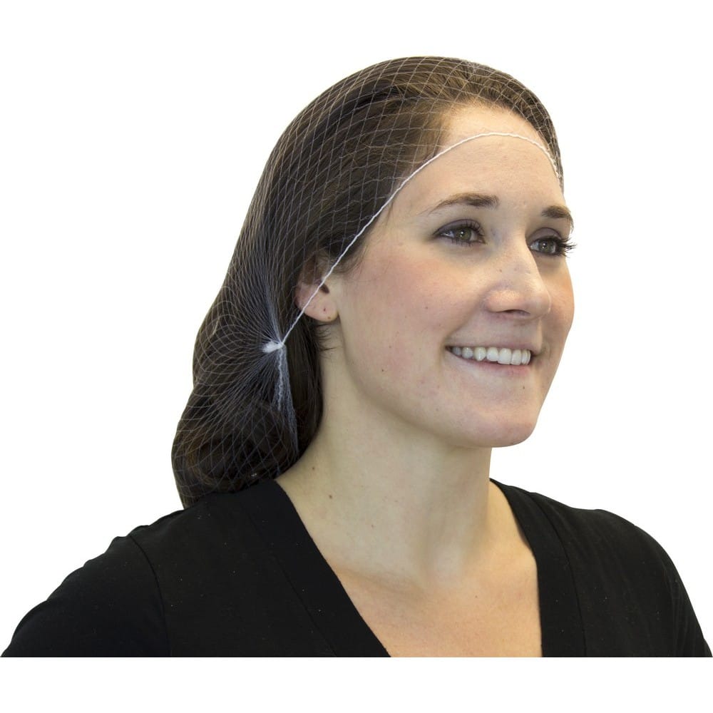 Lightweight Nylon Hairnet, White, 28" (144 Per Box, 10 Per Case)
