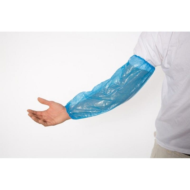 16" Blue Machine Made Polyethylene Sleeve (2,000 per Case)
