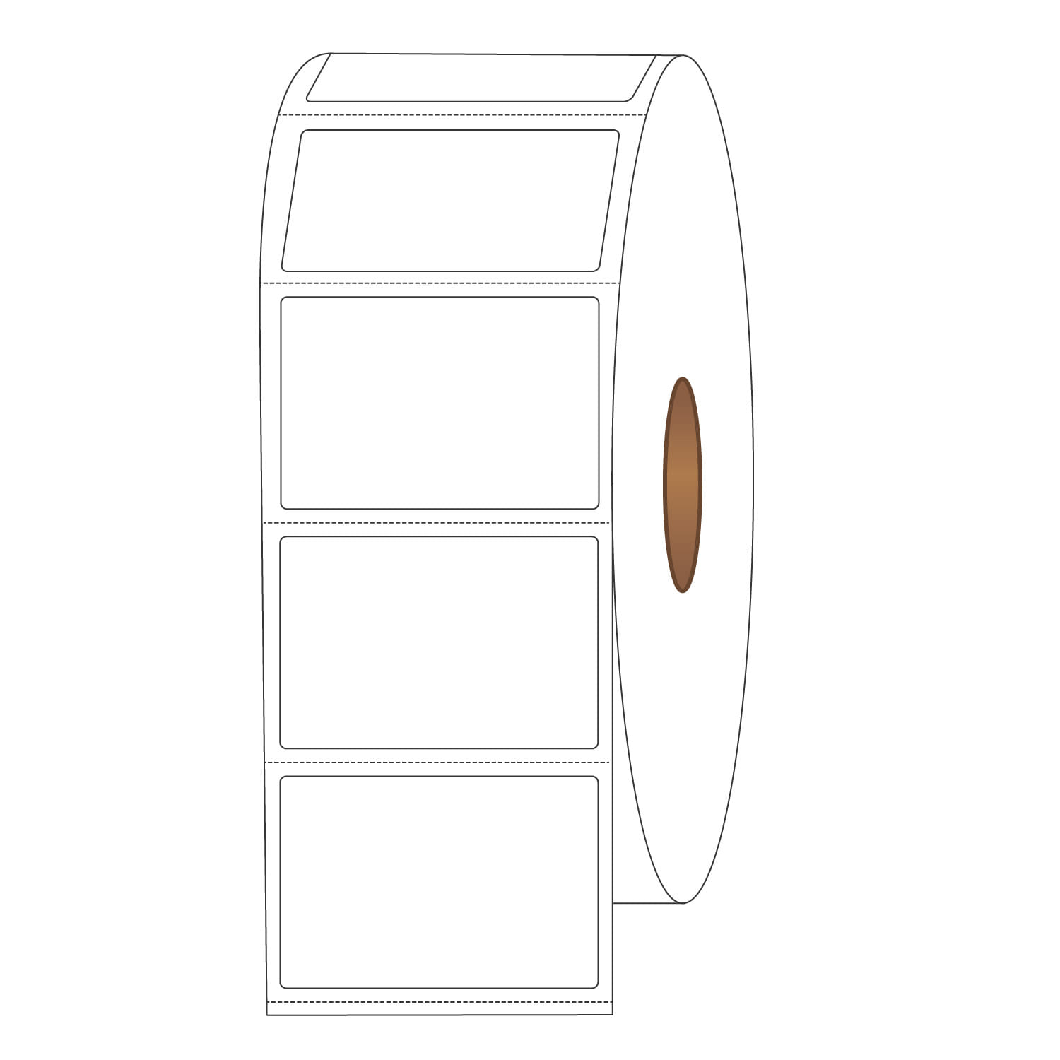 1-1/2" x 1" White Direct Print Thermal Labels, 1310 per roll (4 Rolls per Carton) - Image 2