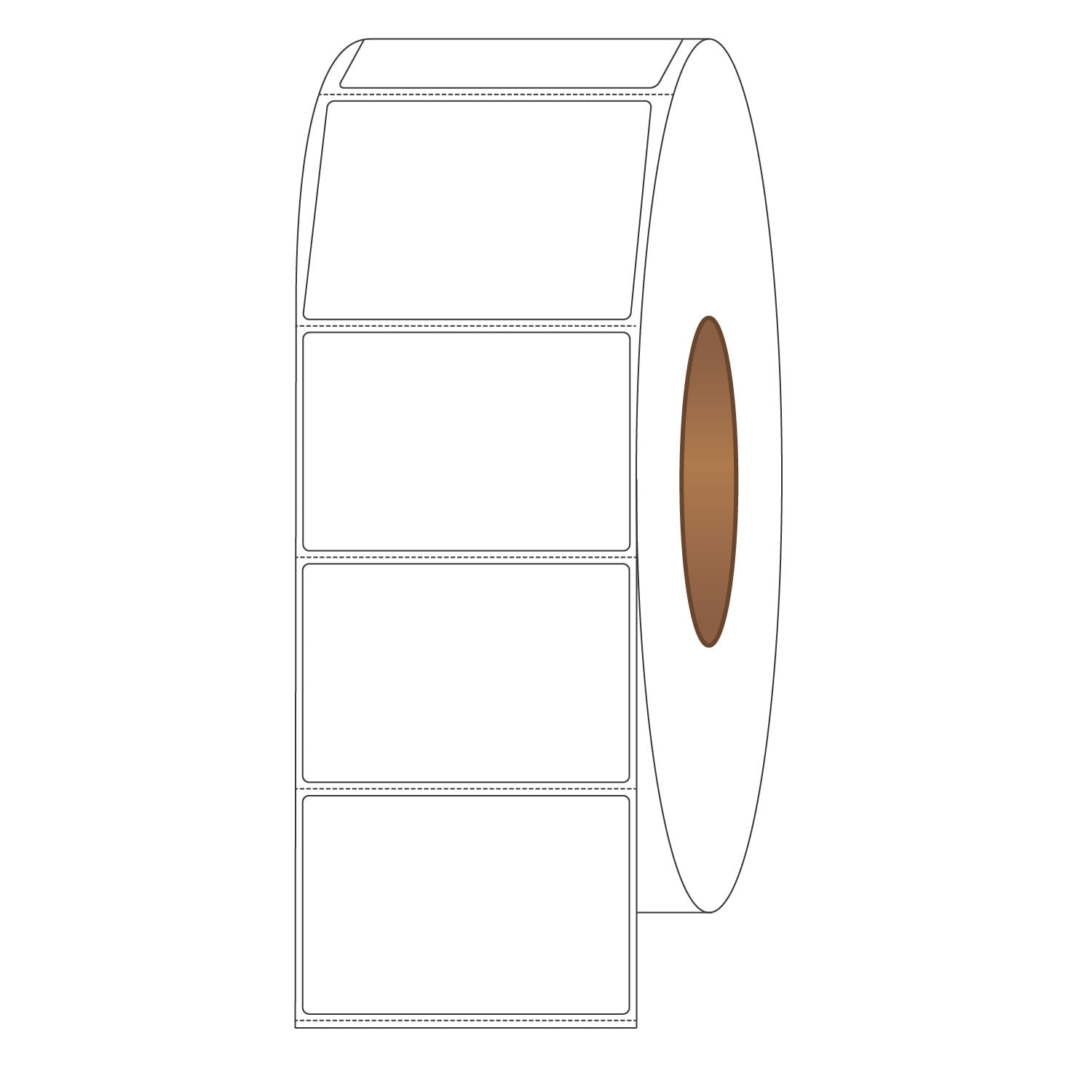 3" x 2" White Direct Print Thermal Labels, 2900 per roll (8 Rolls per Carton) - Image 2