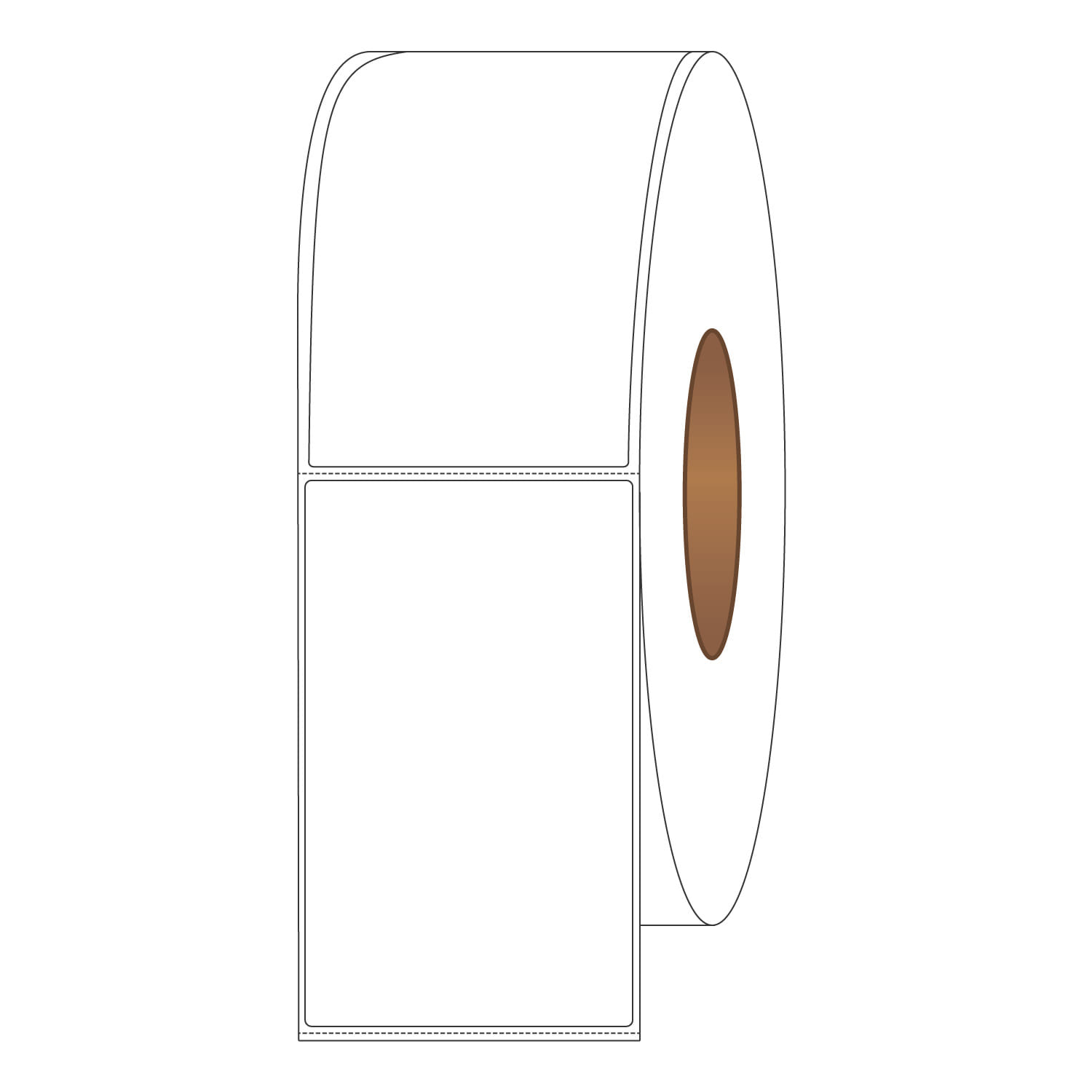 3" x 5" White Direct Print Thermal Labels, 1250 per roll (4 Rolls per Carton) - Image 2