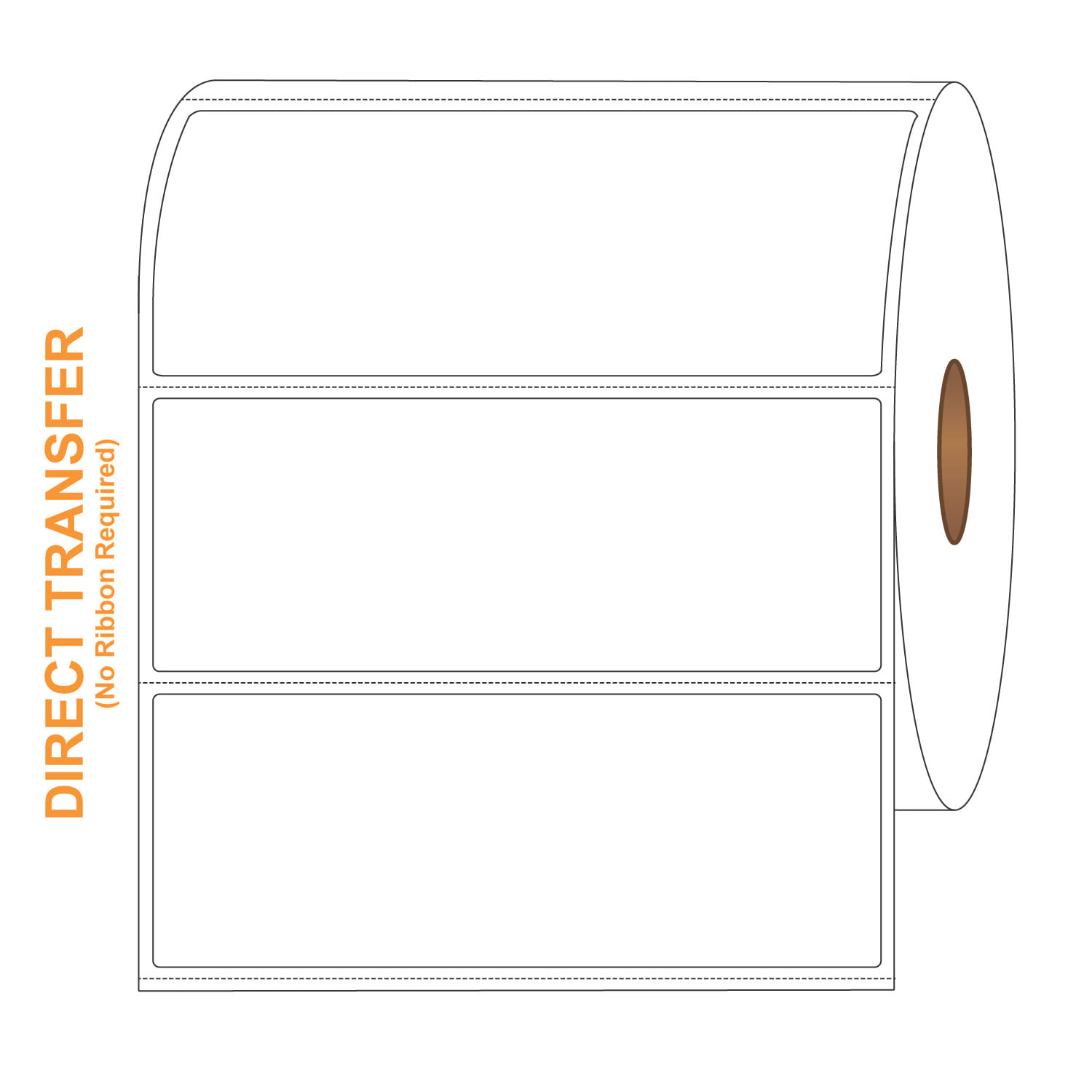 4" x 1-1/2" White Direct Print Thermal Labels, 960 per roll (4 Rolls per Carton) - Image 2