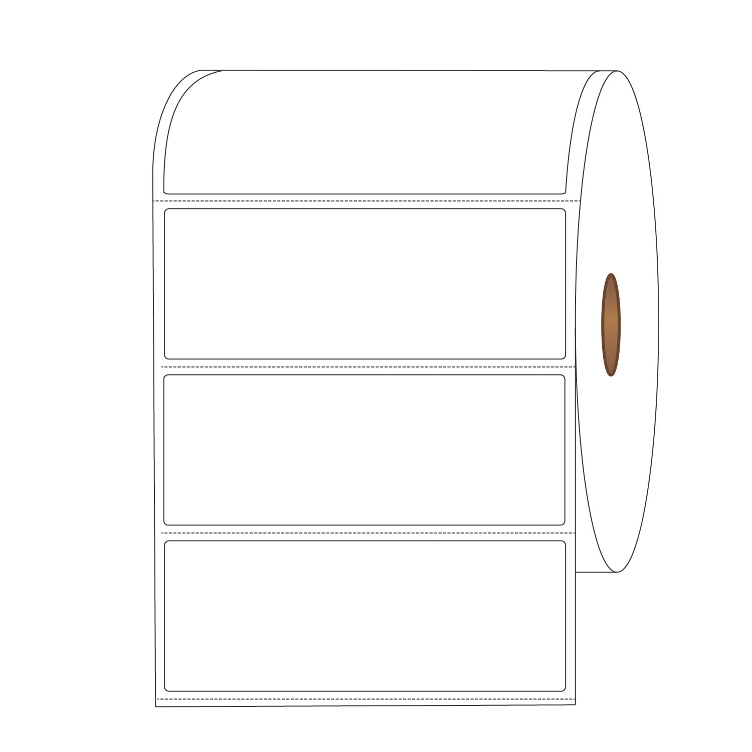 4" x 1-1/2" White Direct Print Thermal Labels, 1620 per roll (4 Rolls per Carton) - Image 2