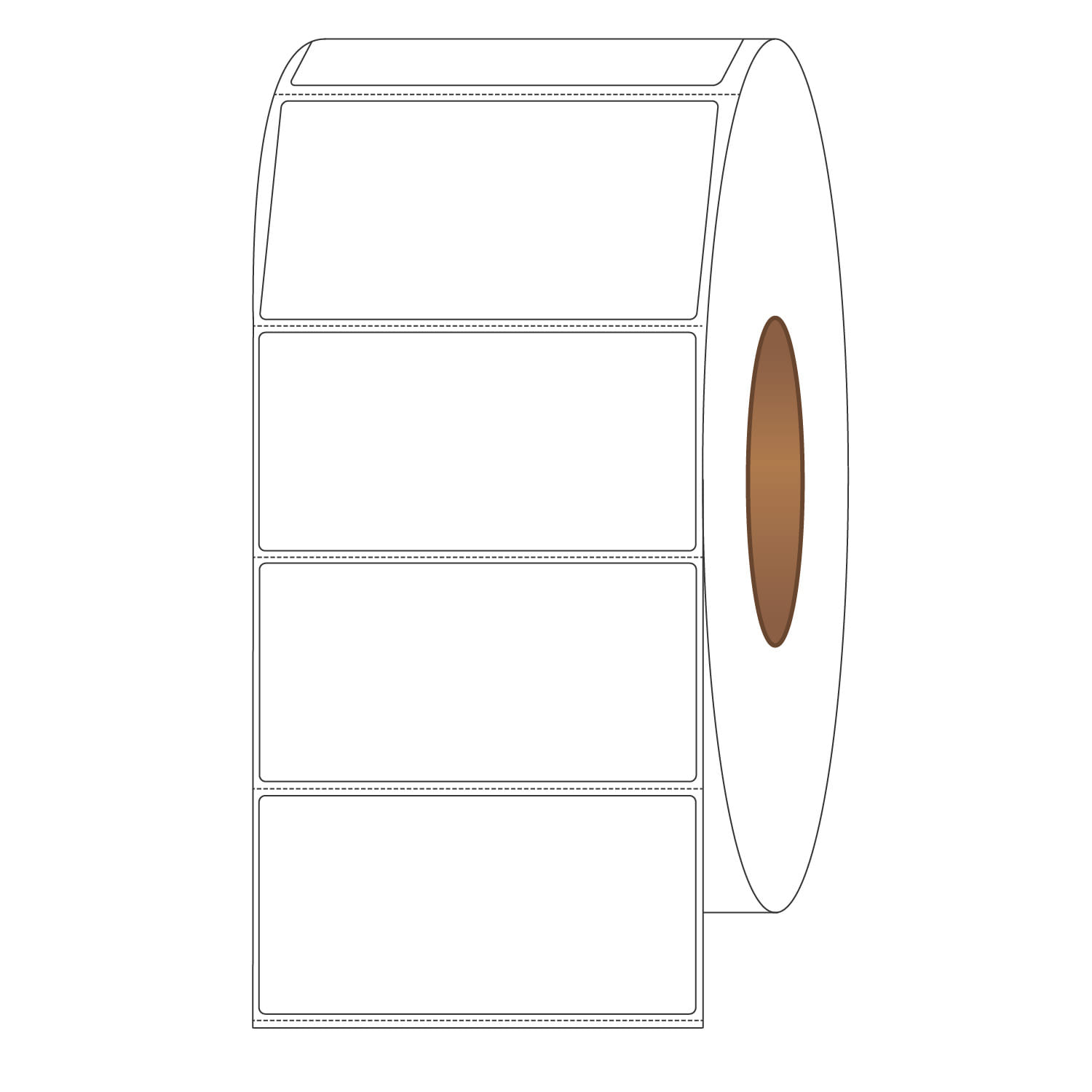 4" x 2" White Direct Print Thermal Labels, 3000 per roll (4 Rolls per Carton) - Image 2