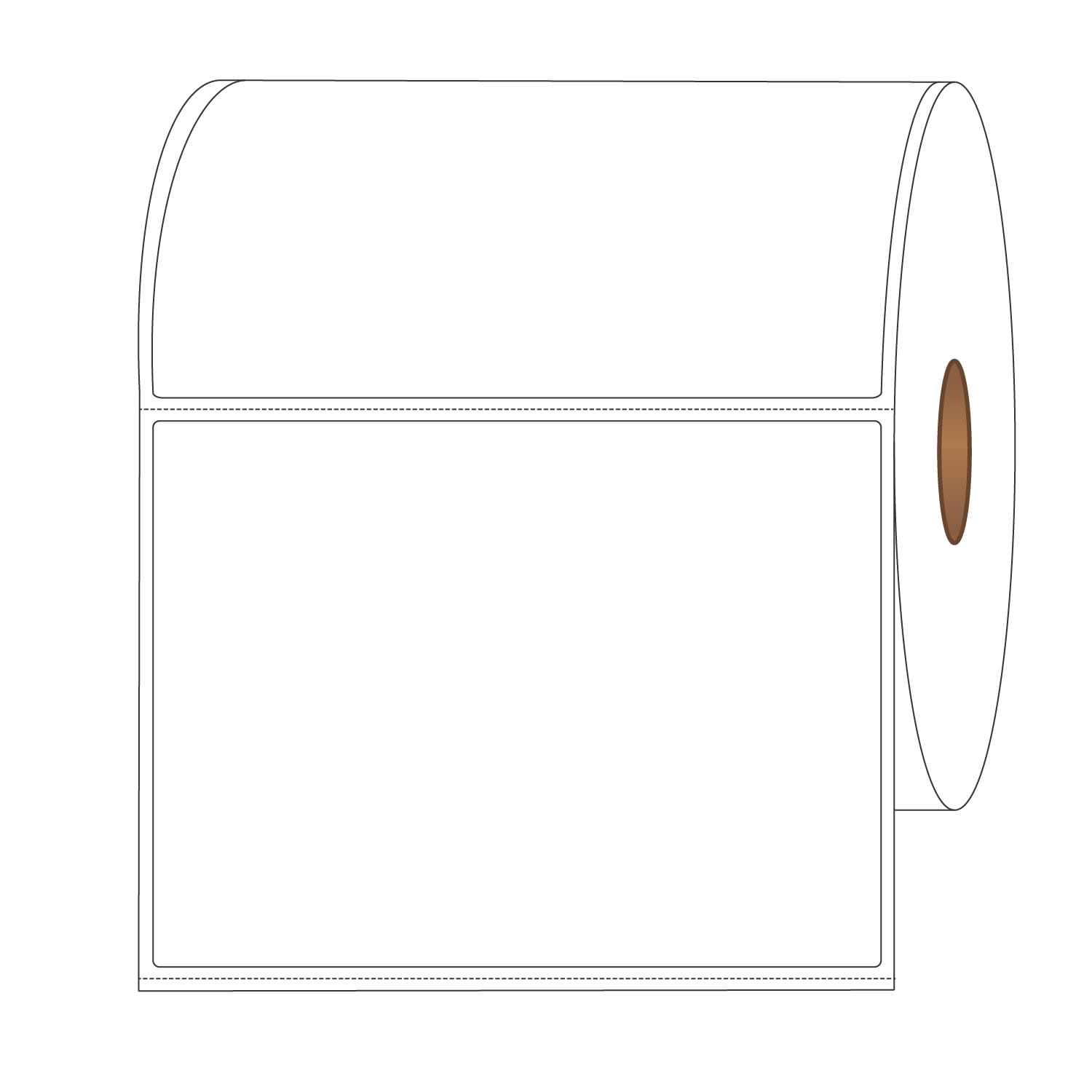 4" x 3" White Direct Print Thermal Labels, 500 per roll (4 Rolls per Carton) - Image 2