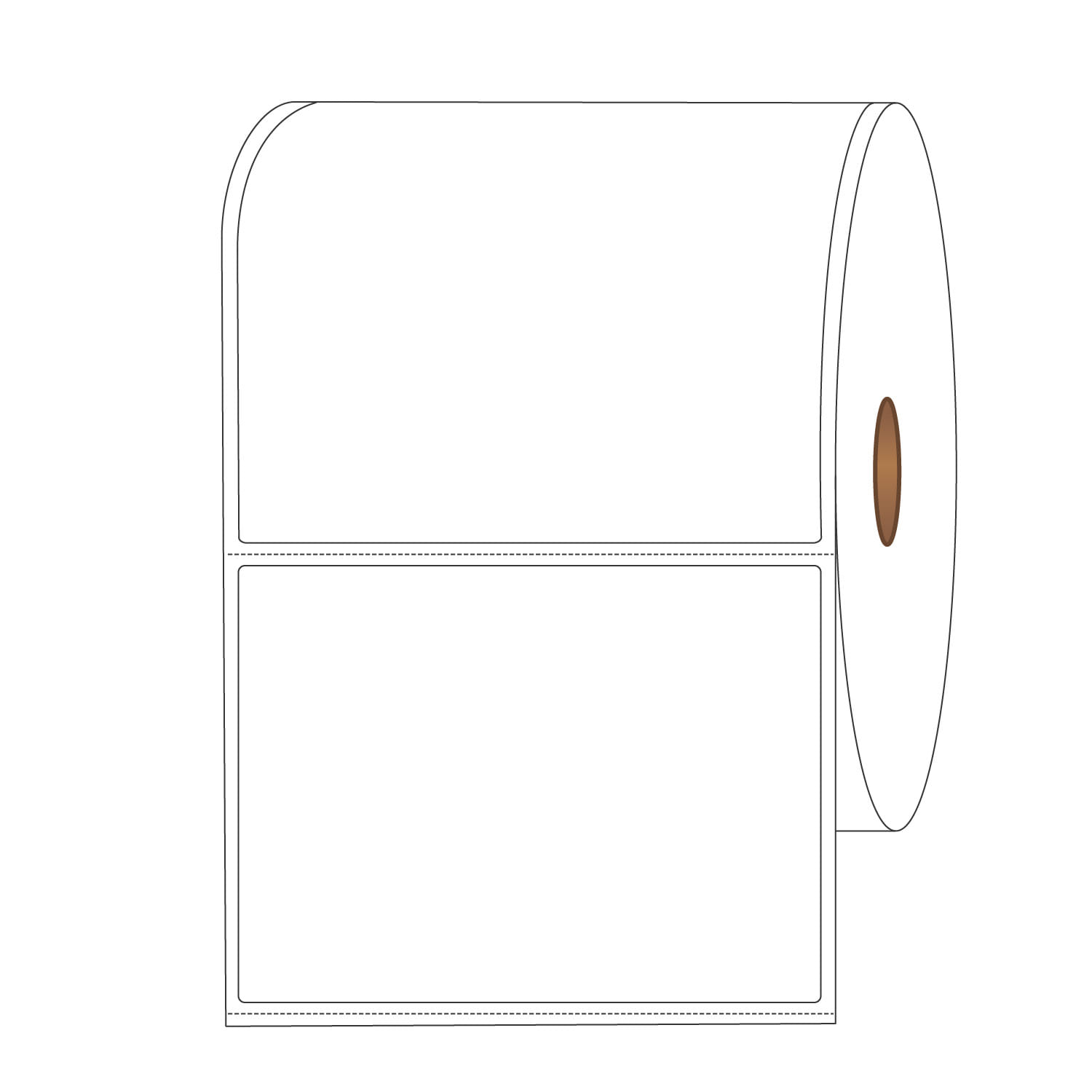 4" x 3" White Direct Print Thermal Labels, 850 per roll (4 Rolls per Carton) - Image 2