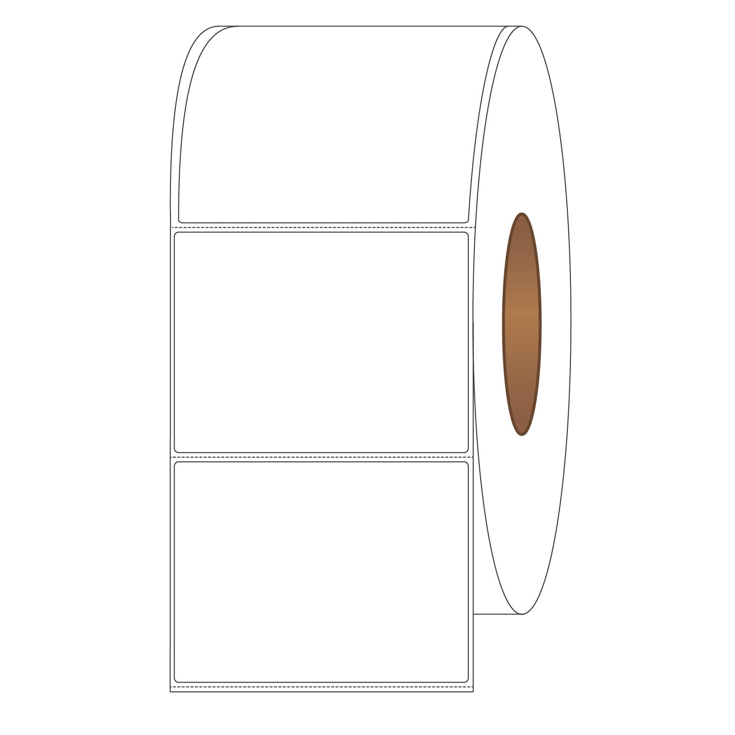 4" x 3" White Direct Print Thermal Labels, 1900 per roll (4 Rolls per Carton) - Image 2