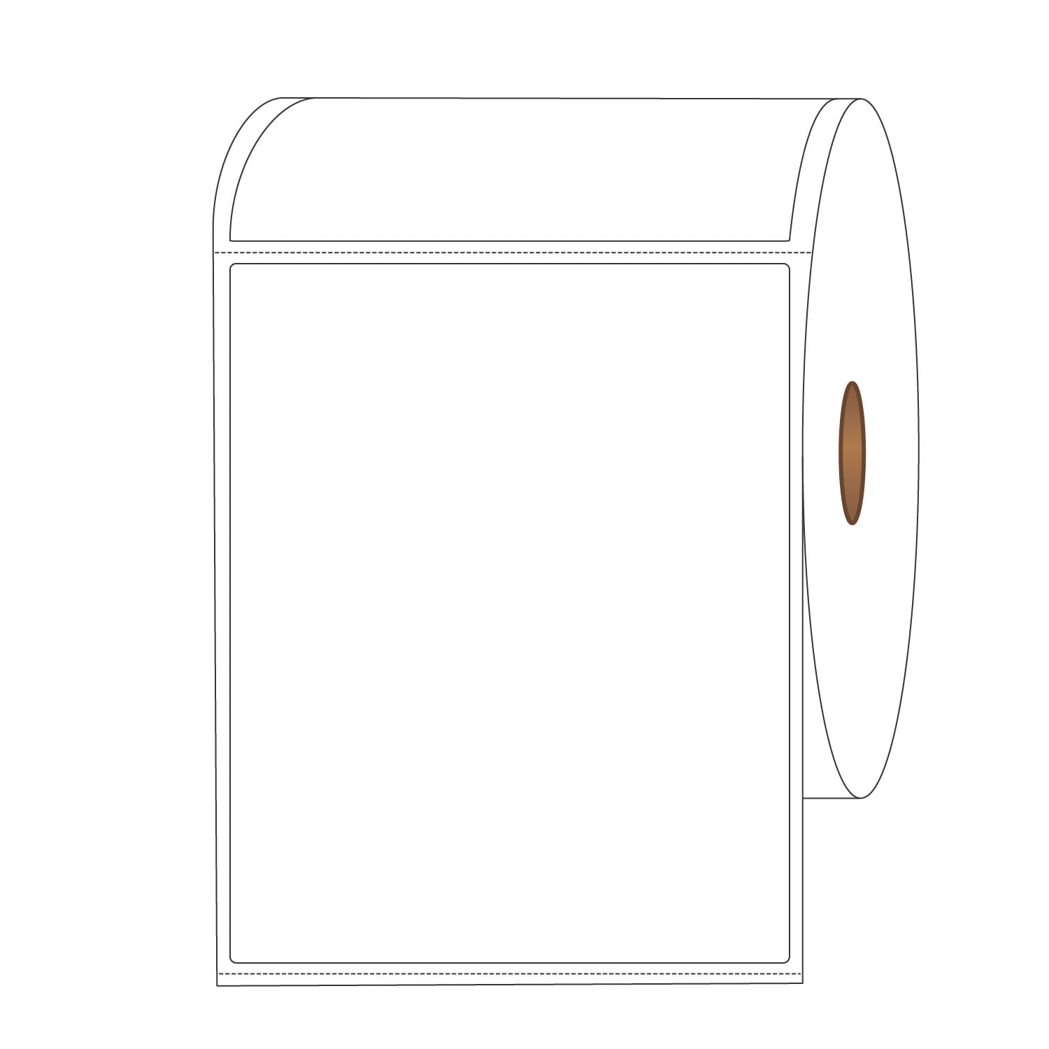 4" x 5" White Direct Print Thermal Labels, 565 per roll (4 Rolls per Carton) - Image 2
