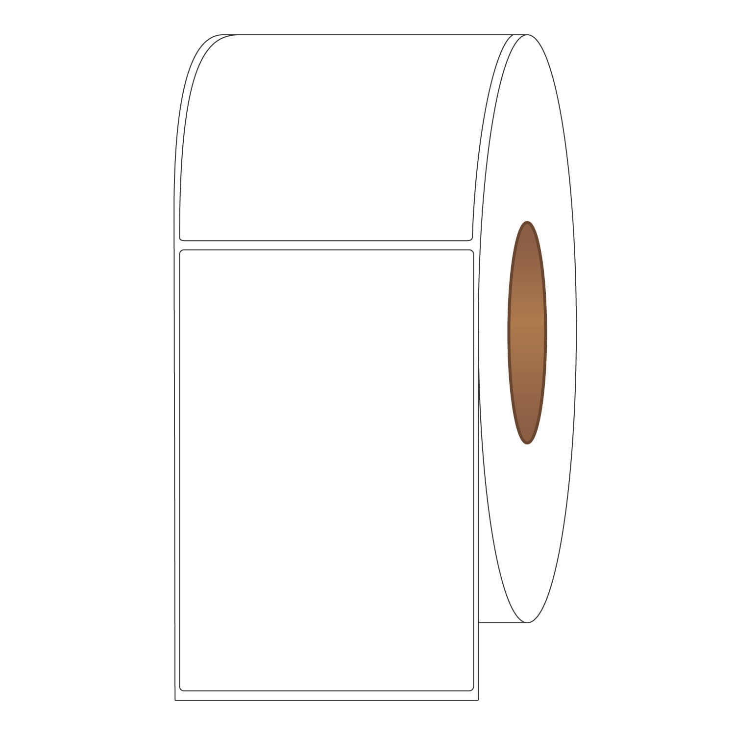 4" x 6" Non-Perf White Direct Print Thermal Labels, 1000 per roll (4 Rolls per Carton) - Image 2