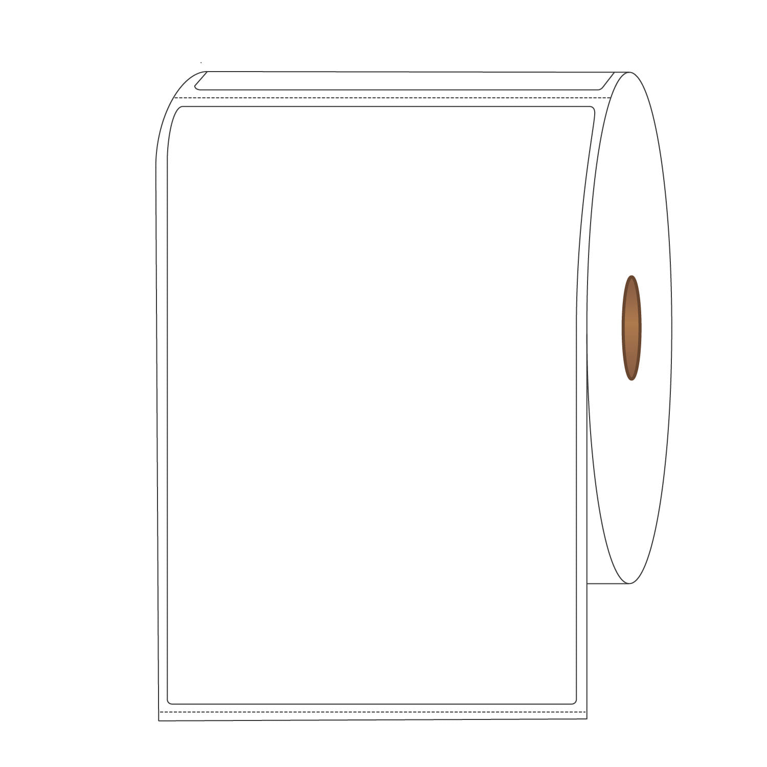 4" x 6" White Direct Print Thermal Labels, 450 per roll (4 Rolls per Carton) - Image 2
