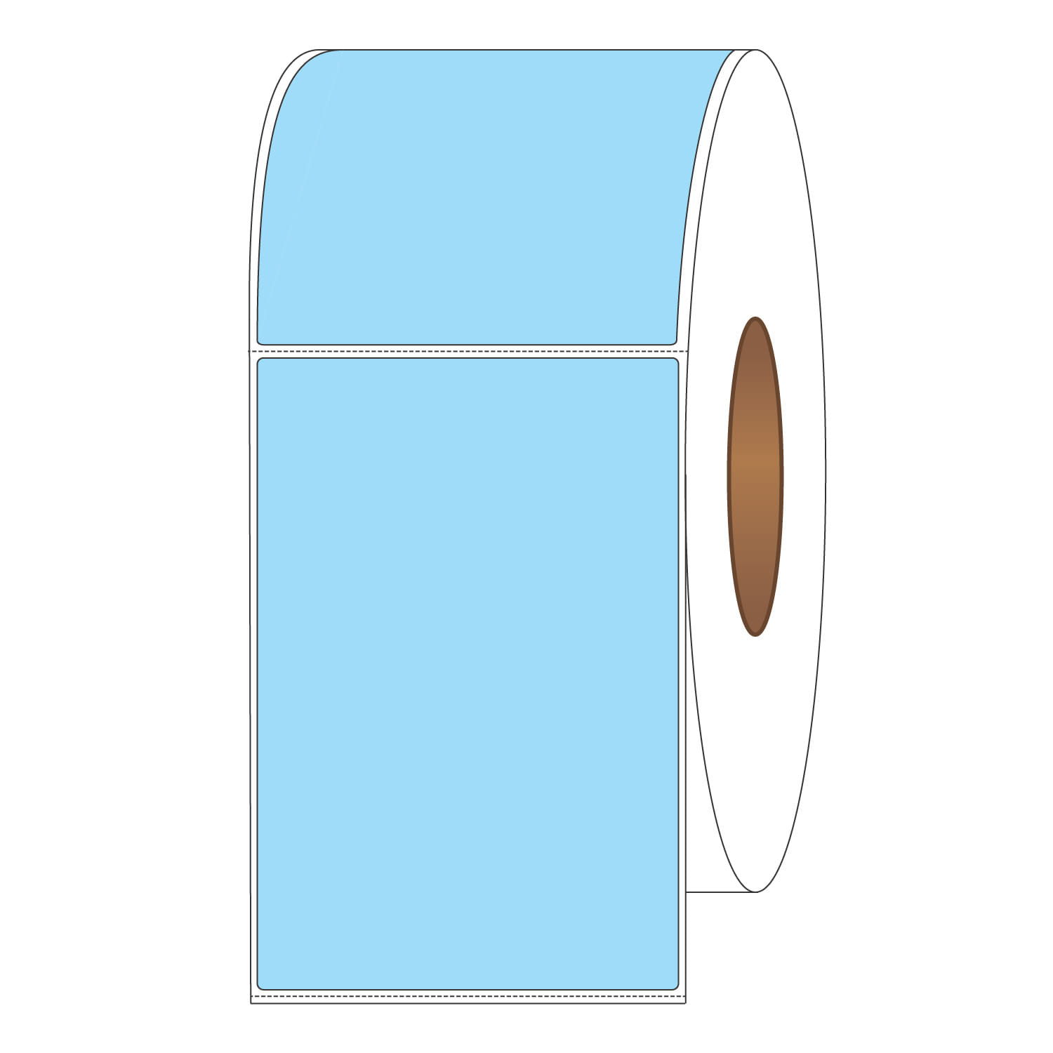 4" x 6" Blue (2975) Direct Print Thermal Labels, 1000 per roll (4 Rolls per Carton) - Image 2