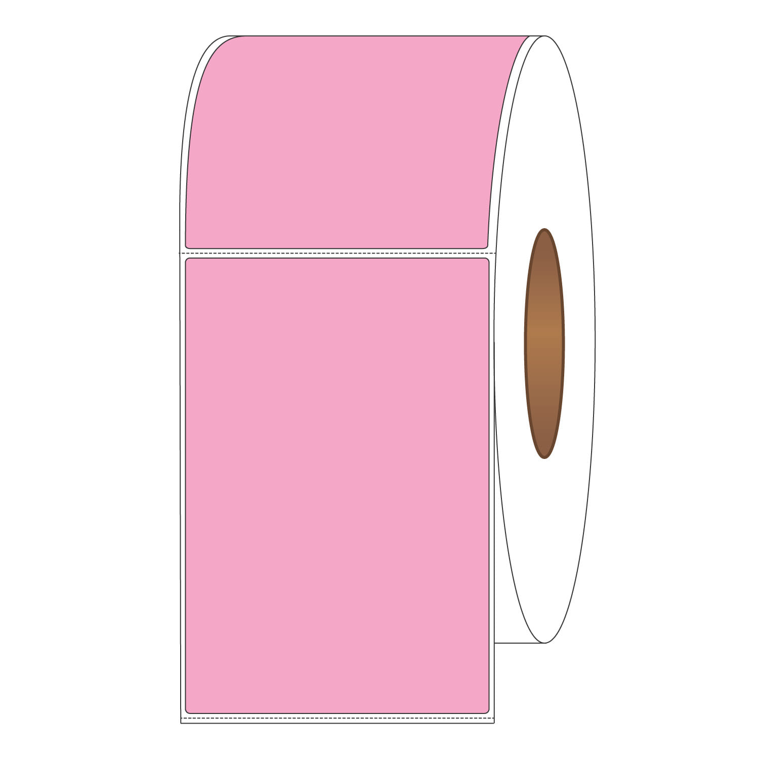 4" x 6" Pink (196) Direct Print Thermal Labels, 1000 per roll (4 Rolls per Carton) - Image 2