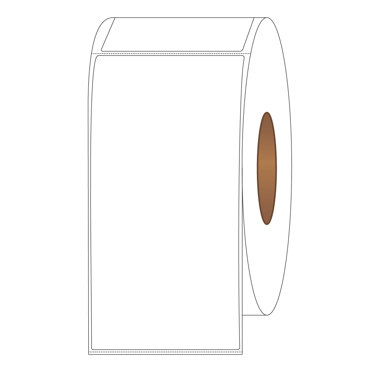 4" x 8" White Direct Print Thermal Labels, 750 per roll (4 Rolls per Carton) - Image 2