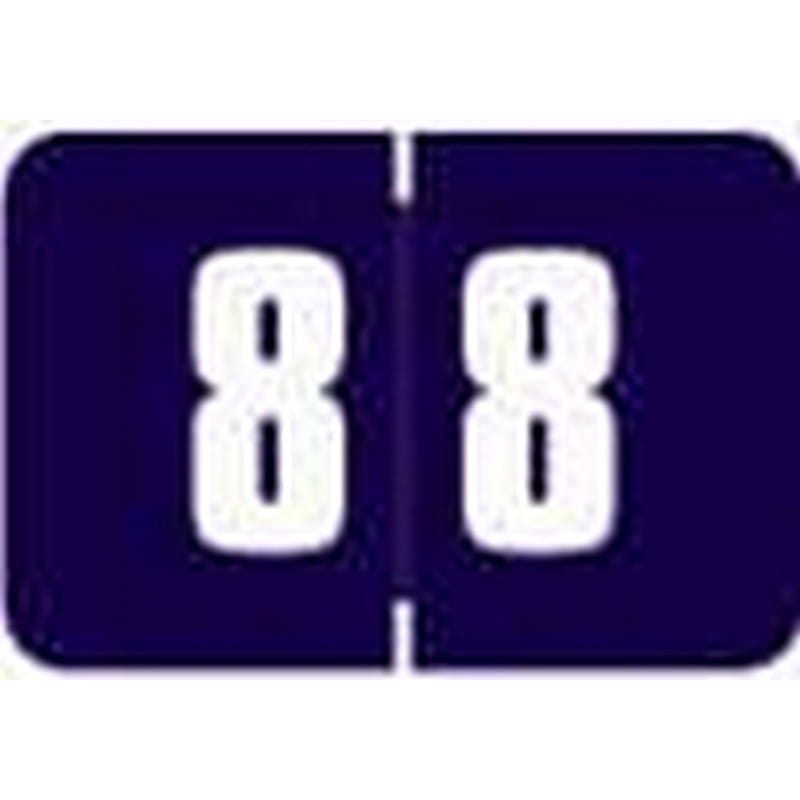 Digi Color DXNM Compatible Numeric "8" Labels, Laminated Stock, 1-5/8" x 15/16" Individual Numbers - Roll of 250