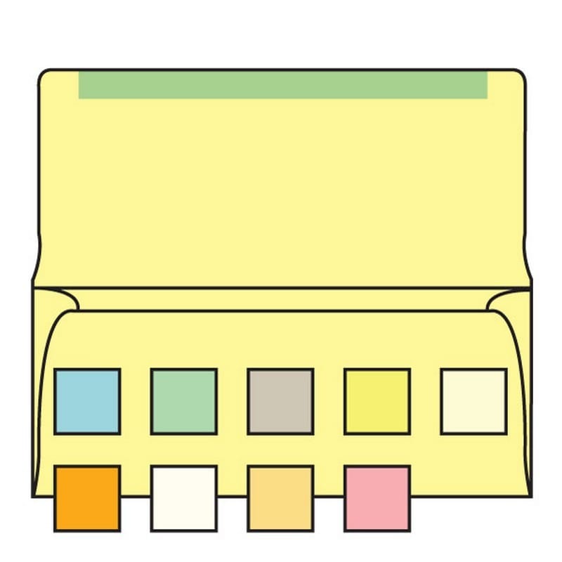 #6-1/4 Collection/Remittance Envelopes, 3-1/2" x 6-1/4" 24# Canary Pastel, Flaps Extended (Box of 500)