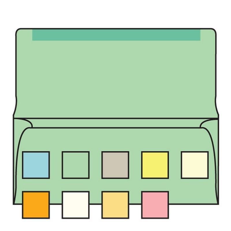 #6-3/4 Collection/Remittance Envelopes 3-5/8" x 6-1/2" 24# Green Pastel, Open Side, Flaps Extended (Box of 500) - Image 2