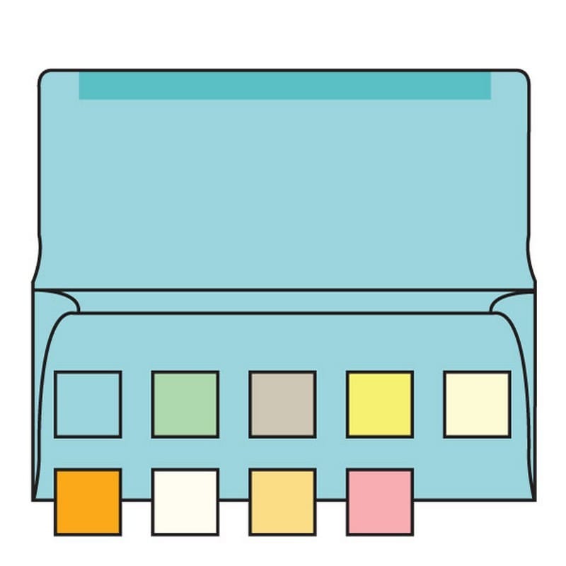 #6-3/4 Collection/Remittance Envelopes, 3-5/8" x 6-1/2" 24# Blue Pastel, Open Side, Flaps Extended (Box of 500)