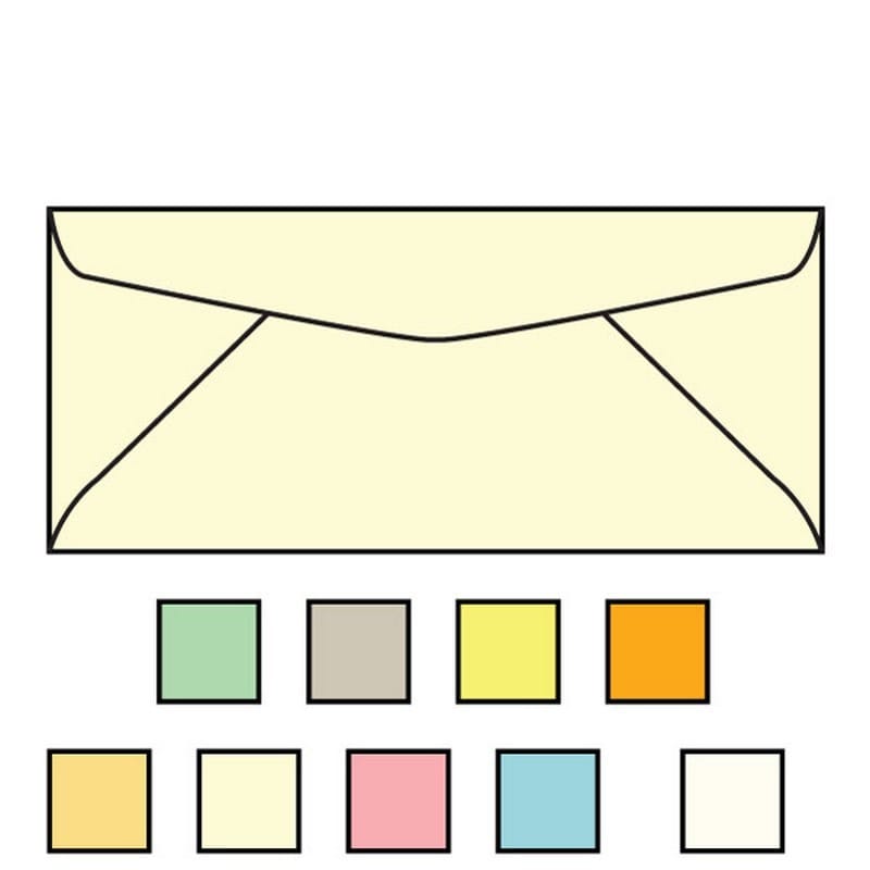 #6-3/4 Regular Envelopes, 3-5/8" x 6-1/2", 24#, Recycled, Creme Pastel, Acid Free, Diagonal Seam, No Window (Box of 500)