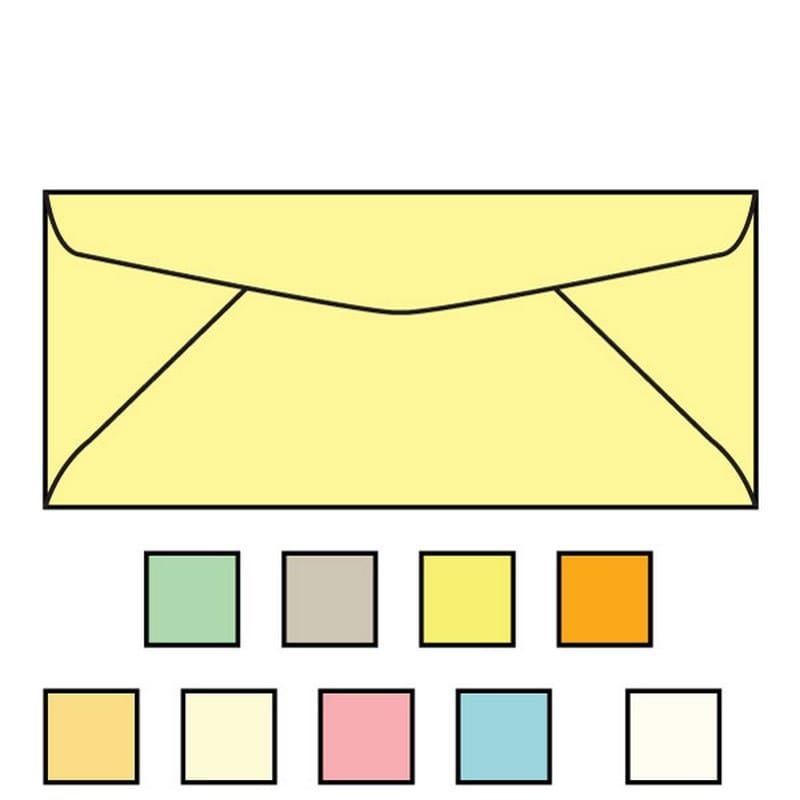 #6-3/4 Regular Envelopes, 3-5/8" x 6-1/2", 24# Recycled Canary Pastel, Acid Free, No Window (Box of 500)