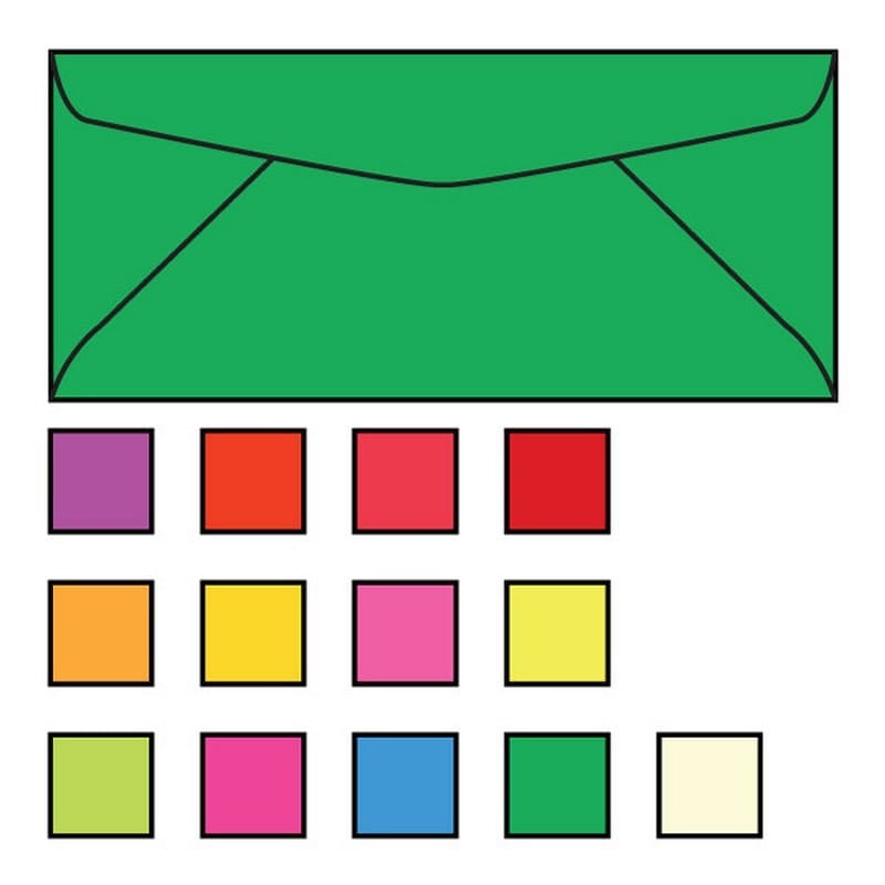 #6-3/4 Regular Envelopes, 3-5/8" x 6-1/2", 24#, Recycled, Brightly Colored Green, Acid Free, No Window (Box of 500) - Image 2