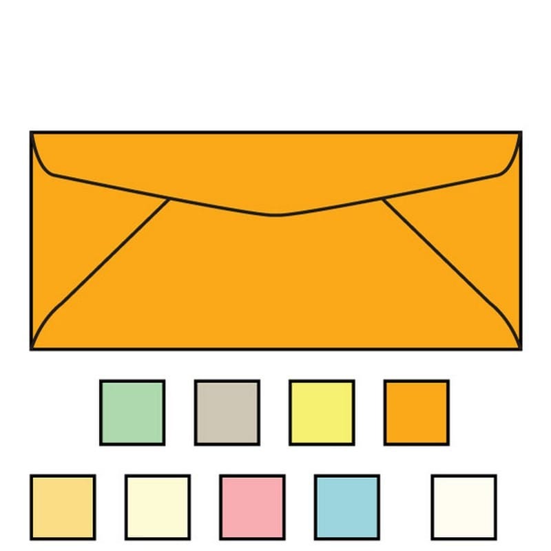 #7-1/2 Regular Envelopes, 3-15/16" x 7-1/2", 24# Recycled Goldenrod Pastel, Acid Free, No Window (Box of 500)