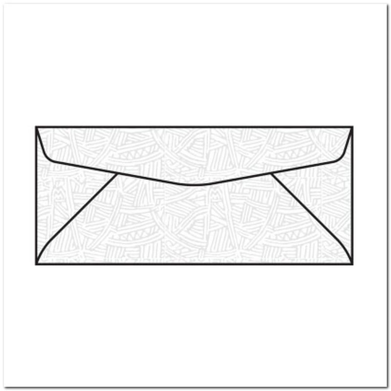 #9 Regular Envelopes, 3-7/8" x 8-7/8", 24#, White, Diagonal Seam, Black Wesco Inside Tint, No Window (Box of 500)