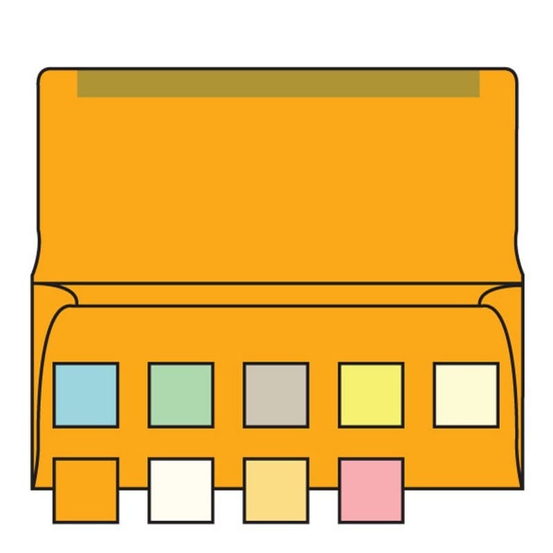 #9 Collection/Remittance Envelopes 3-7/8" x 8-7/8" 24# Goldenrod Pastel, Open Side, Flaps Extended (Box of 500) - Image 2