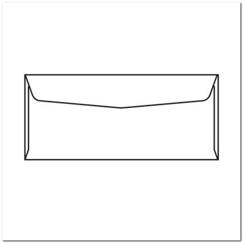 #10 Side Seam Inkjet, 4-1/8" x 9-1/2", White Digi-M, No Window, Flap Down, #10's are Packaged in a Hard Box (Box of 500)