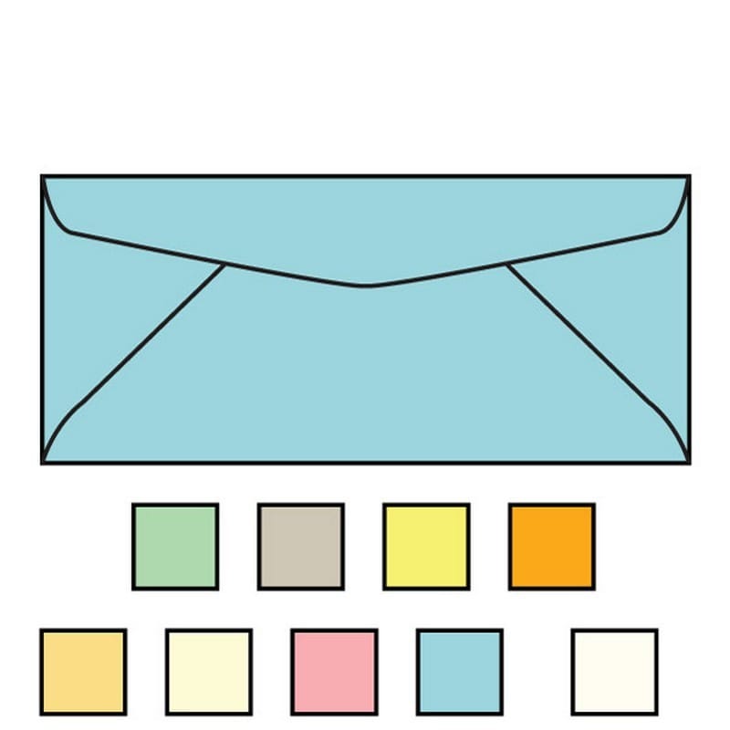 #10 Pastel Blue Envelopes, 4-1/8" x 9-1/2", 24# (Box of 500) - Image 2