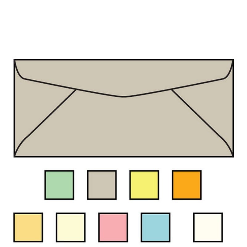 #10 Pastel Gray Envelopes, 4-1/8" x 9-1/2", 24# (Box of 500)