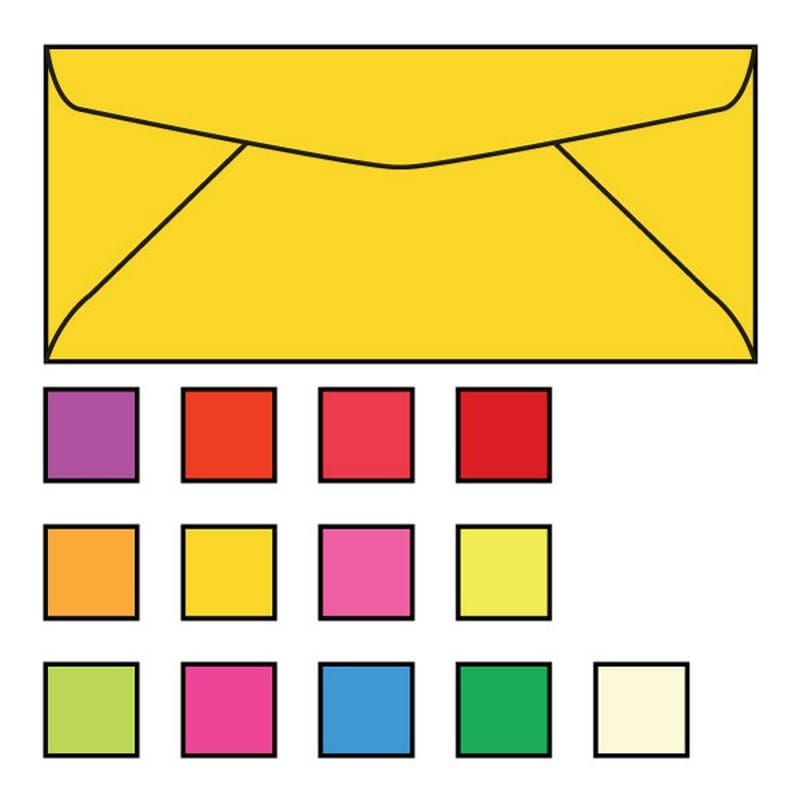 #10 Bright Colored Envelopes, 4-1/8" x 9-1/2" 24# (Box of 500) - Image 2