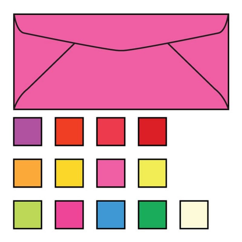 #10 Bright Pink Envelopes, 4-1/8" x 9-1/2" 24# (Box of 500)