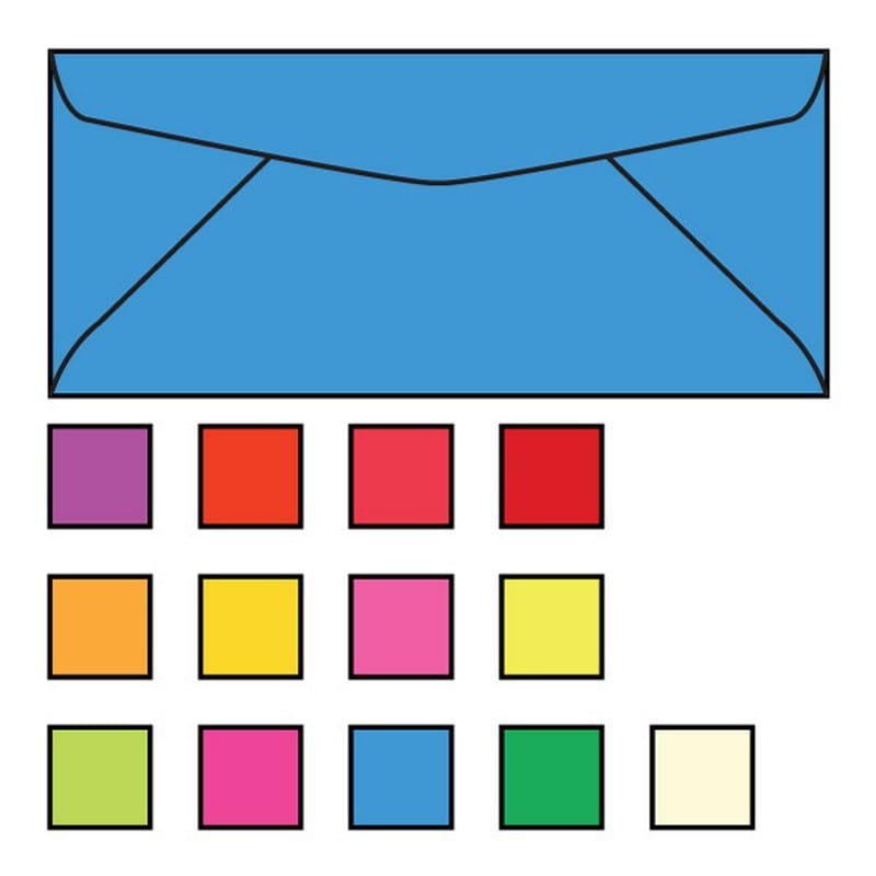 #10 Bright Blue Envelopes, 4-1/8" x 9-1/2" 24# (Box of 500)