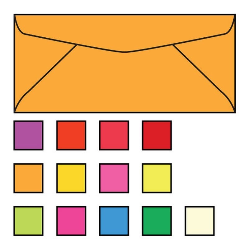 #10 Bright Tangerine Envelopes, 4-1/8" x 9-1/2" 24# (Box of 500) - Image 2