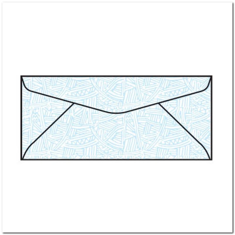 #10 Regular Wesco Tint, White Sulphite, 4-1/8" x 9-1/2", Black Wesco Inside Tint, Diagonal Seams, No Window (Box of 500)