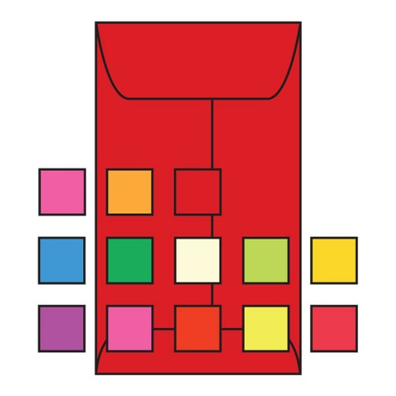 #5-1/2F Open End Coin Envelopes, 3-1/8" x 5-1/2", 24#, Recycled, Brightly Colored Red, Acid Free (Box of 500) - Image 2