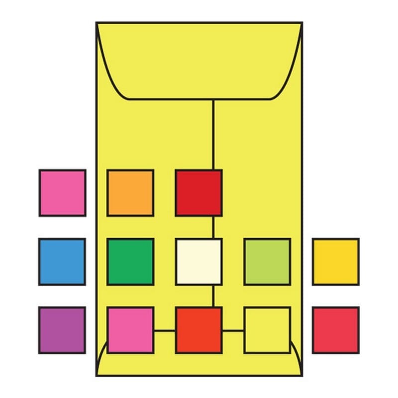 #5-1/2F Open End Coin Envelopes, 3-1/8" x 5-1/2", 24#, Brightly Colored Lemon, Acid Free, Center Seam (Box of 500) - Image 2