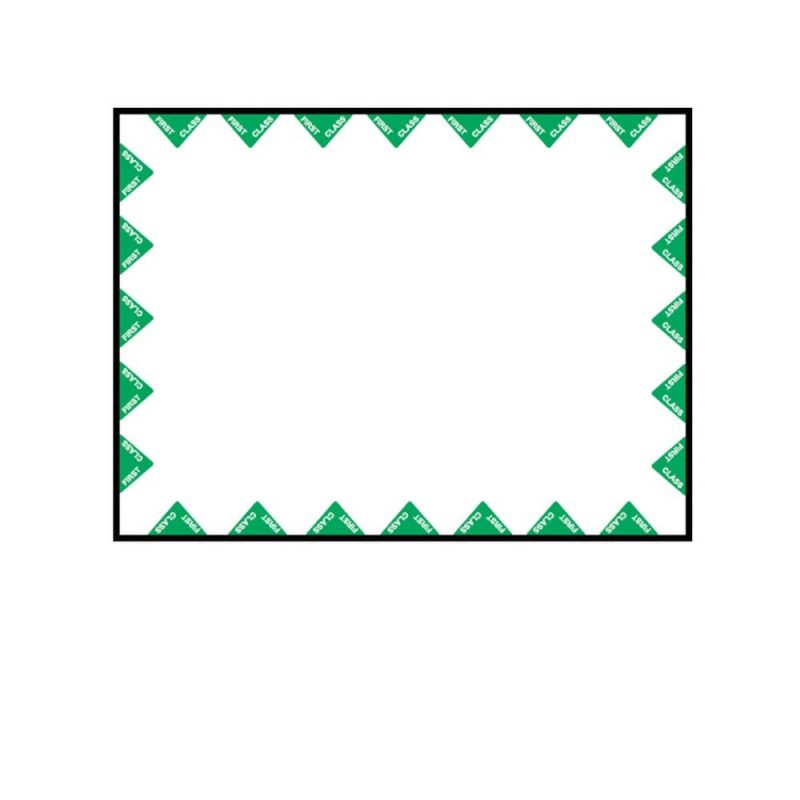 Booklet First Class Border 9" x 12", Green Diamond Border "First Class Mail" on face (Carton of 500)